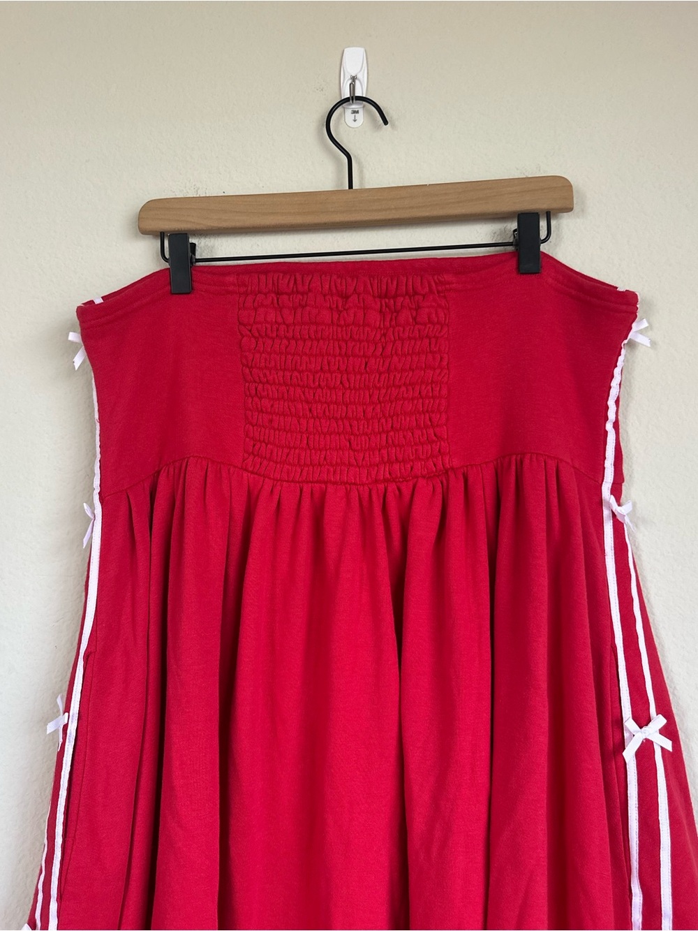 Anthropologie Daily Practice Strapless Side Bow Midi Dress - Picture 10 of 15